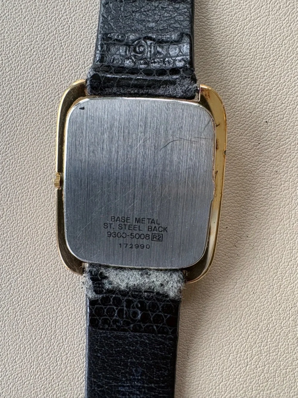 Seiko Lasalle Ultra Thin Watch 9300-5008 R2, Original Lizard Band, Circa 1981
